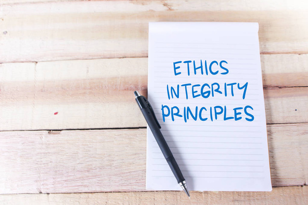 Ethics Integrity Principles, Business Words Quotes Concept - Photo, Image