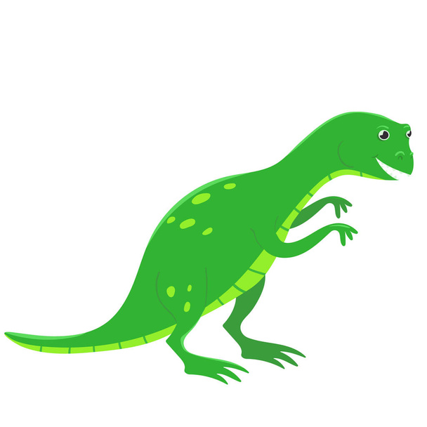 Dinosauro tirannosauro in stile cartone animato. Isolato su sfondo bianco. Illustrazione vettoriale
. - Vettoriali, immagini