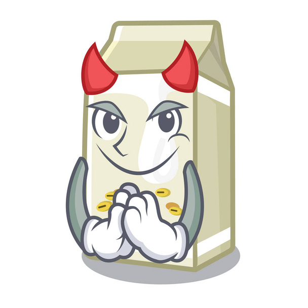 Devil soy milk in the mascot shape - Vektori, kuva