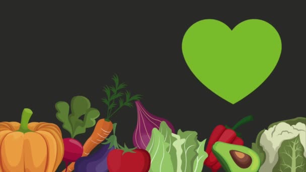 concepto de verduras orgánicas HD animación
 - Imágenes, Vídeo