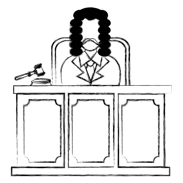 ステージキャラクターについての司法判事 - ベクター画像