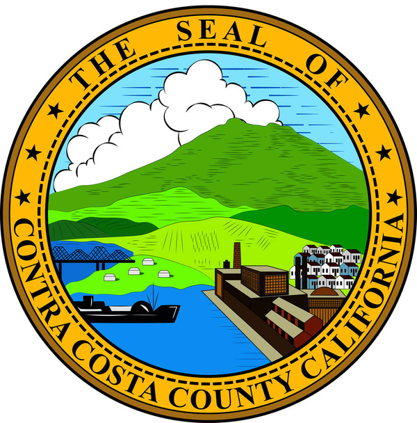 Escudo de armas del Condado de Contra Costa en California, Estados Unidos
 - Vector, imagen