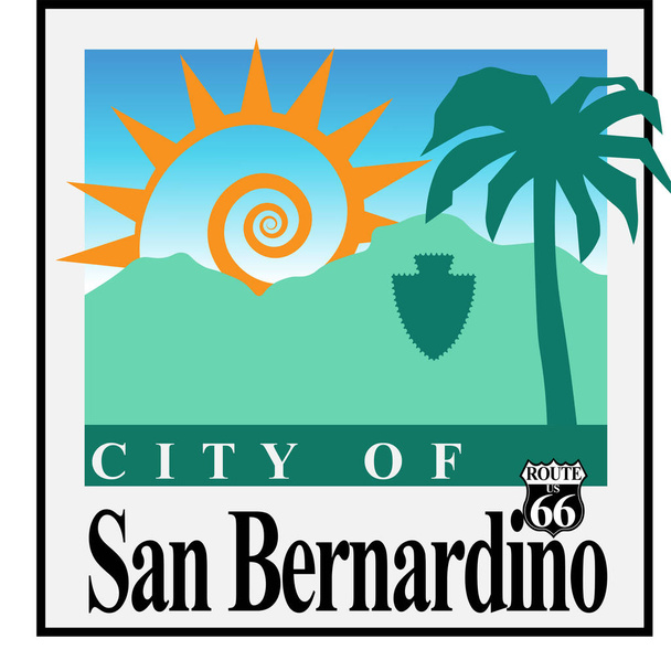 Escudo de San Bernardino en California, Estados Unidos
 - Vector, Imagen