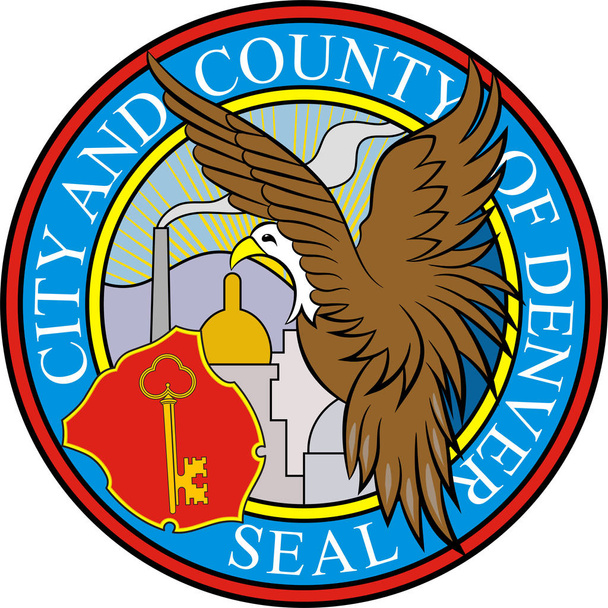 Escudo de armas de Denver en Colorado, Estados Unidos
 - Vector, Imagen