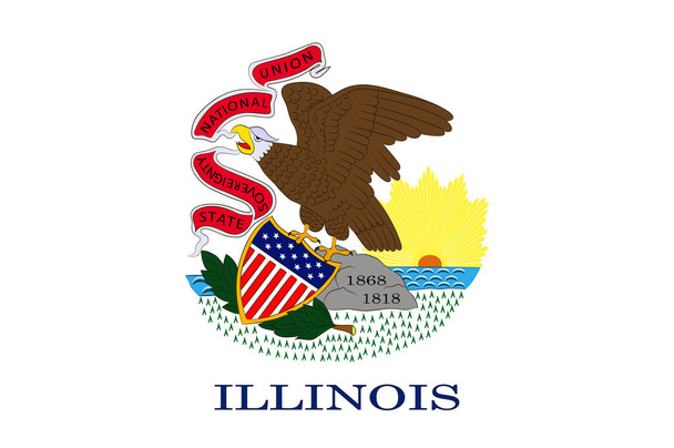Bandiera of Illinois, Stati Uniti
 - Vettoriali, immagini