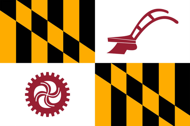 Bandera del Condado de Baltimore en Maryland, Estados Unidos
 - Vector, Imagen