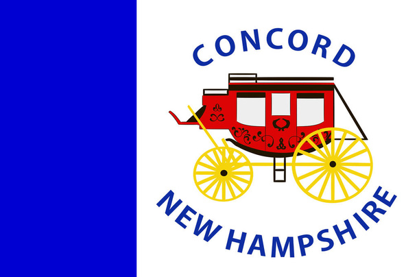 Vlag van Concord in New Hampshire, Verenigde Staten - Vector, afbeelding