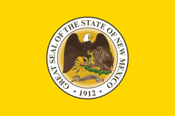 ニュー メキシコ州、アメリカ合衆国の国旗 - ベクター画像