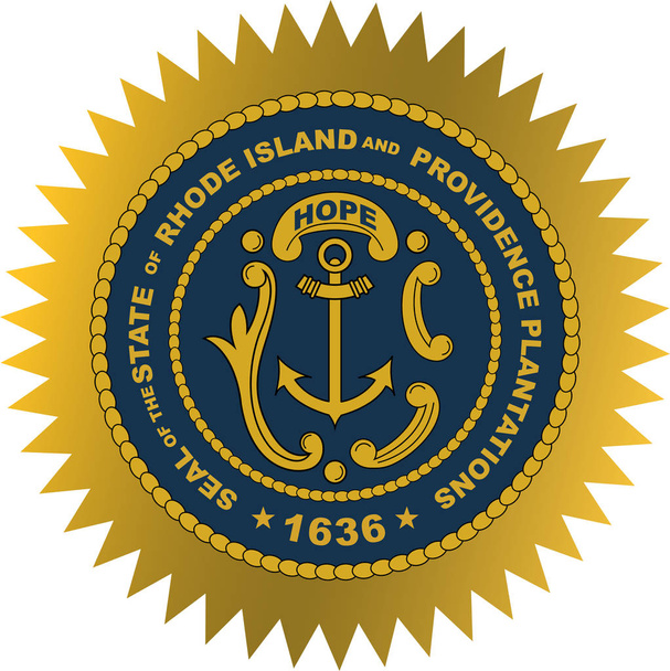 Герб Род-Айленд у Сполучених Штатах - Вектор, зображення