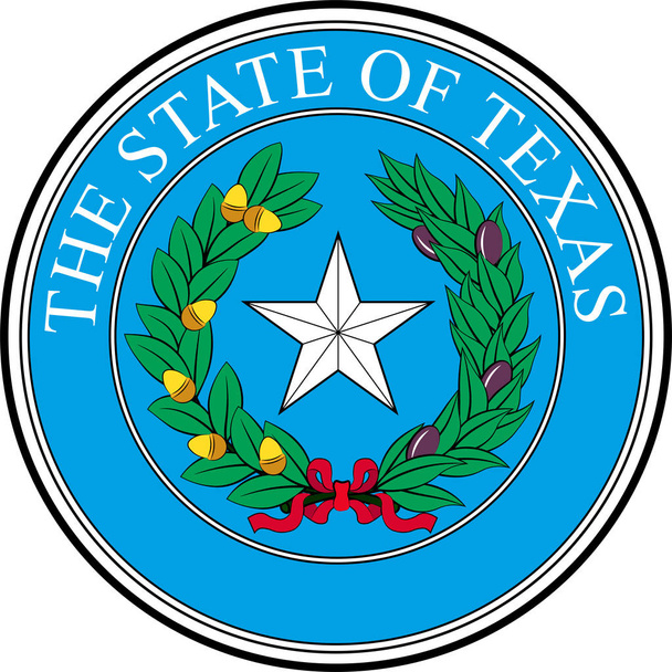Brasão de armas do Texas em Estados Unidos
 - Vetor, Imagem