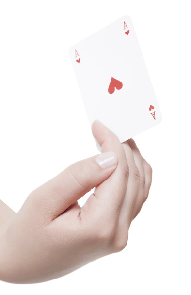 pelaaminen kortit kädessä - Valokuva, kuva