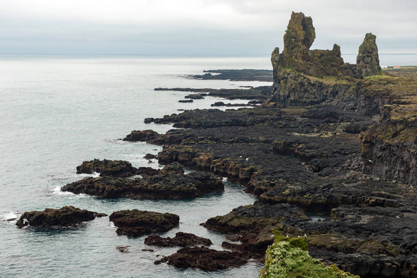 Londrangar Basalt Cliffs in Iceland - Фото, изображение
