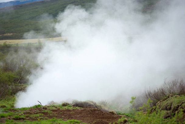 Geothermal activity in Hveragerdi, Iceland with hot springs - Foto, Imagen