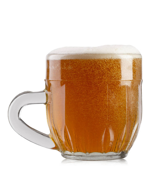 glass of foamy beer - Foto, imagen