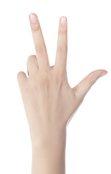 Comptage des mains - trois doigts
 - Photo, image