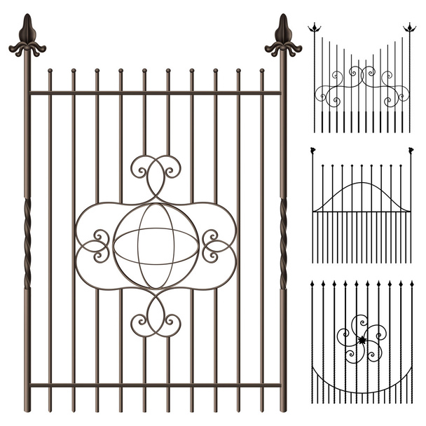 Set di recinzioni in ferro battuto
 - Vettoriali, immagini