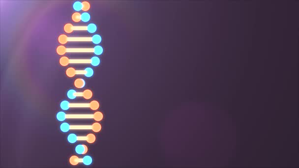 λαμπερό DNA σπειροειδές μόριο που περιστρέφεται στο χώρο ομαλή βρόχο κίνηση φόντο νέα ποιότητα όμορφη φυσική υγεία δροσερό ωραίο απόθεμα βίντεο 4K - Πλάνα, βίντεο