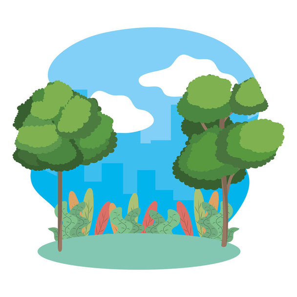 Forest with trees design - Vector, Image