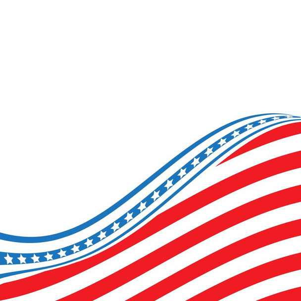 Amerikai zászló. Amerikai zászló háttér. EPS 10 vektor - Vektor, kép