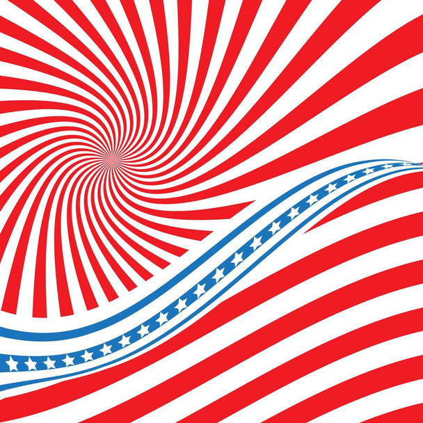 Bandeira dos EUA. Símbolo americano. Ícone da bandeira americana. Ilustração para o Dia da Independência 4 de julho. Bandeira Domingo 14 de junho - Vetor, Imagem