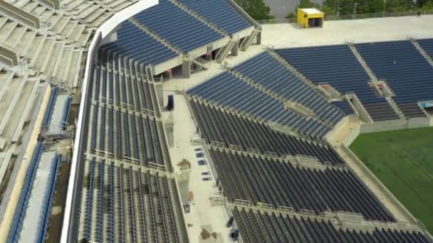  Sports arena seats bleachers aerial shot - Footage, Video