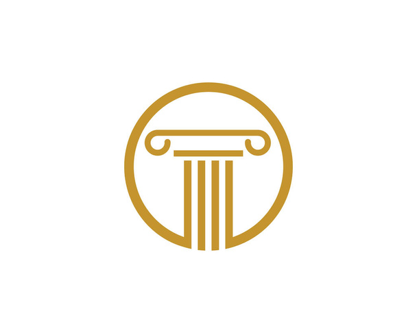 Πρότυπο λογότυπου πυλώνα. Απεικόνιση διανυσματικής στήλης  - Διάνυσμα, εικόνα