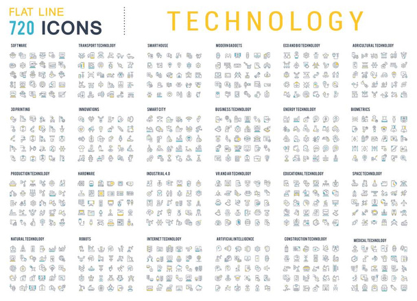 Colección Iconos lineales de la tecnología
 - Vector, Imagen