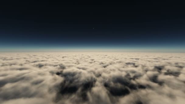 Traumfliege in Wolken 4k - Filmmaterial, Video