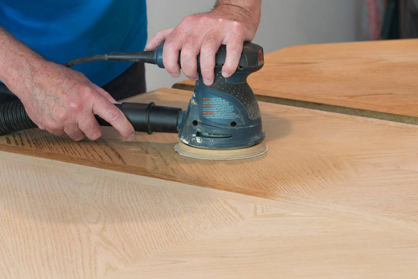 Sanding And Refinishing A Tabletop - Photo, Image