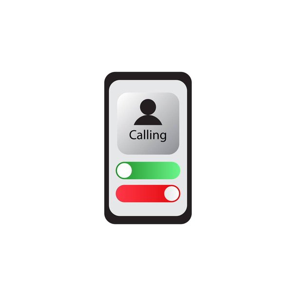 Γενική εισερχόμενη τηλεφωνική κλήση διεπαφή χρήστη οθόνης UI διάνυσμα - Διάνυσμα, εικόνα