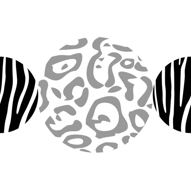 Manchas de leopardo e zebra. Polka pontos sem costura padrão. Mosaico de figuras étnicas. Textura modelada. Fundo geométrico. Pode ser usado para papel de parede, têxtil, cartão de convite, embalagem, fundo da página web
. - Vetor, Imagem