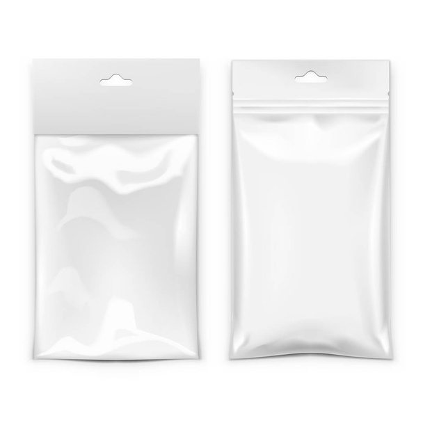 Flexible Pillow Foil Bag For Food Or Snack - Вектор,изображение