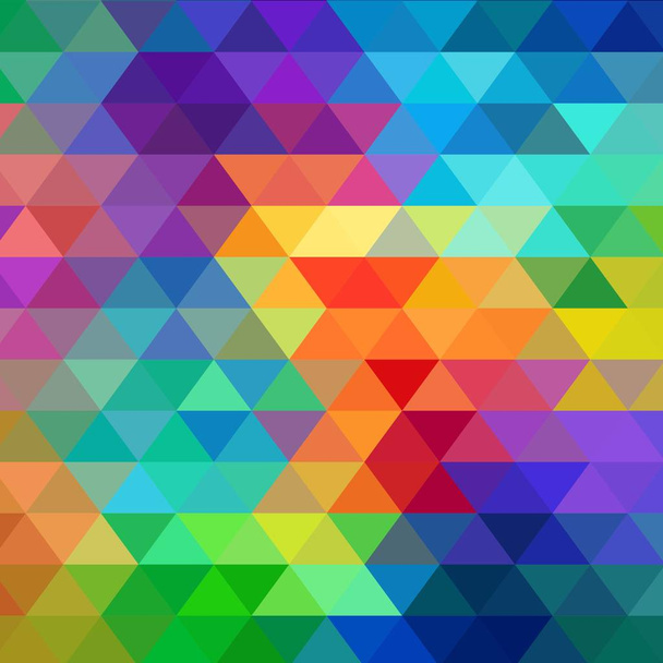 Abstract rainbow background consisting of colored triangles. eps 10 - Vetor, Imagem