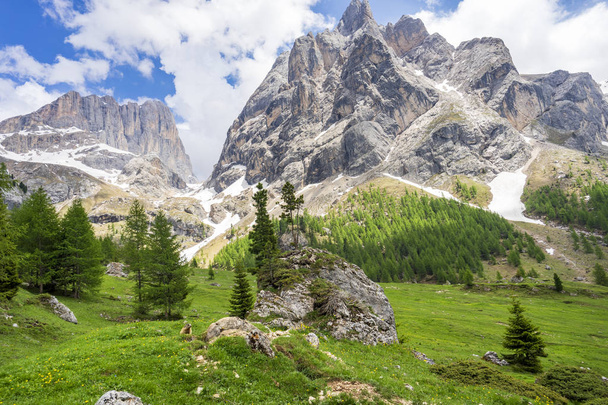 Bellissimo paesaggio estivo della Val Rosalia, Dolomiti
. - Foto, immagini