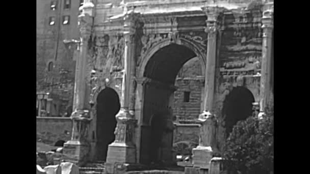 ローマのアーカイブセッティミオセヴェロアーチ - 映像、動画