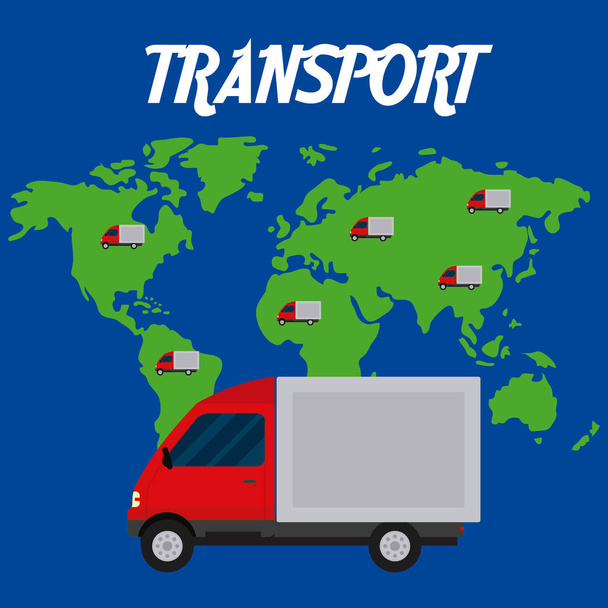 Cargo truck international transport - Vector, Image