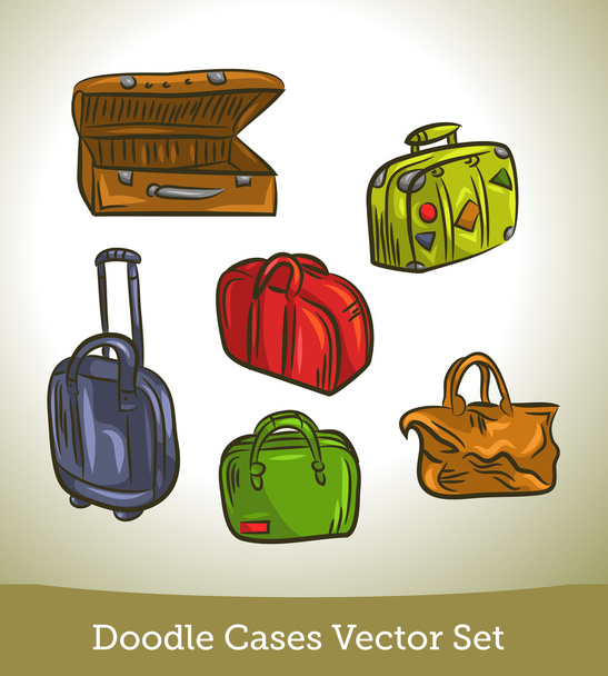 Doodle cases set - Διάνυσμα, εικόνα