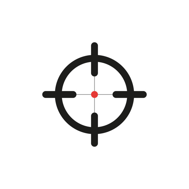 червона крапка у вигляді зору, вектор плоского стилю
 - Вектор, зображення