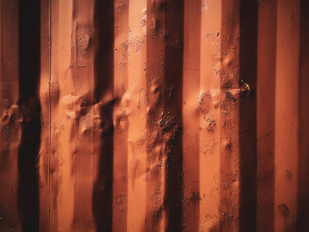 old rusting with peeling paint metal blank designer background - Φωτογραφία, εικόνα