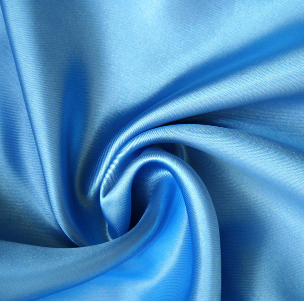 Smooth elegant blue silk as background - Foto, imagen