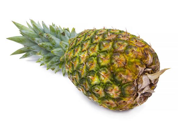 tropical summer fruit, pineapple on white background - 写真・画像