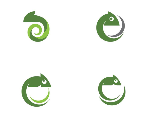 chameleon icon silhouette vector - Vector, Image