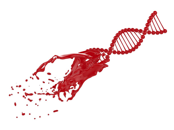 DNA Helix se šplouchnutím krve  - Fotografie, Obrázek