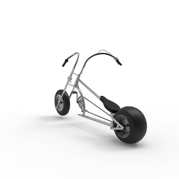 Renderowanie 3D roweru na białym tle - Zdjęcie, obraz