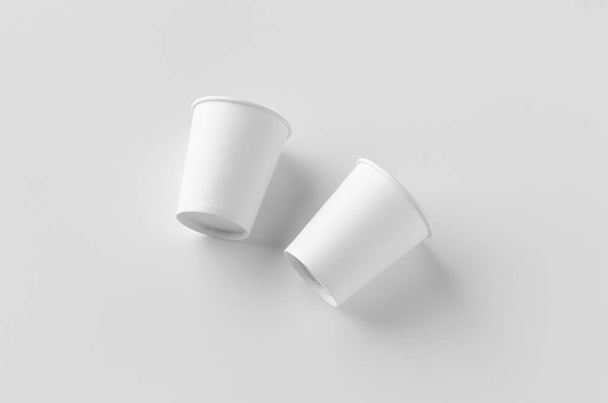 8 oz. white coffee paper cup mockup without lid. - Zdjęcie, obraz