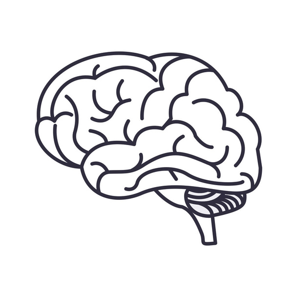 σύμβολο του ανθρώπινου εγκεφάλου - Διάνυσμα, εικόνα