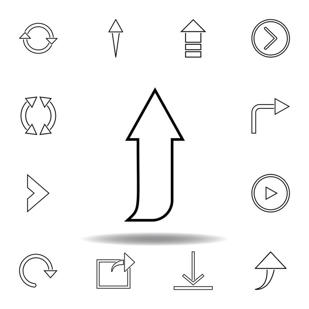 up arrow icon. Thin line icon for website design and development, app development. Premium icon on white background - Vector, Image