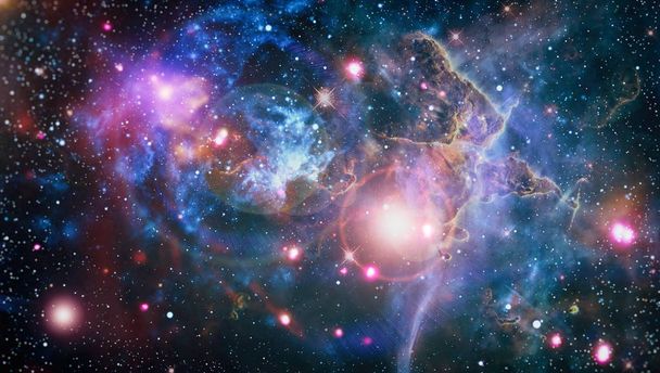Η έκρηξη σουπερνόβα. Αστέρι φωτεινό Νεφέλωμα. Μακρινό γαλαξία. Πυροτεχνήματα το νέο έτους. Αφηρημένη εικόνα. Στοιχεία αυτής της εικόνας επιπλωμένα από τη Nasa. - Φωτογραφία, εικόνα