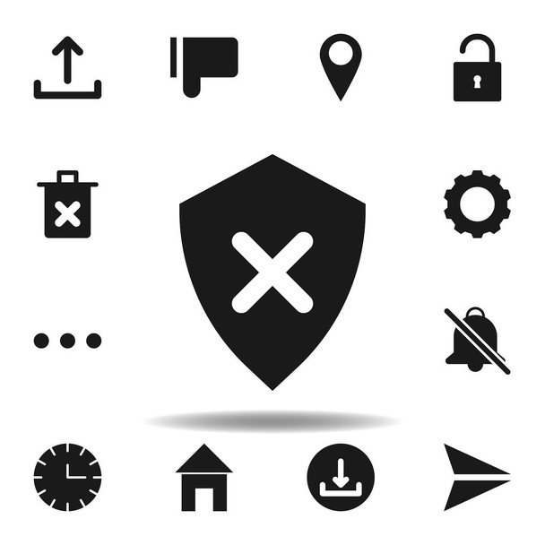 icona scudo croce utente. set di icone di illustrazione web. segni, simboli possono essere utilizzati per il web, logo, app mobile, UI, UX
 - Vettoriali, immagini