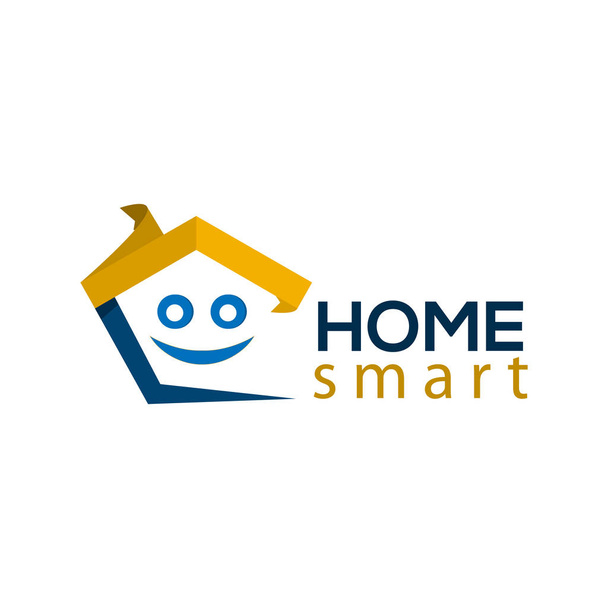 Home smart stock vector de logotipo. Logotipo abstracto de la casa. Ilustración vectorial sobre fondo blanco
 - Vector, imagen